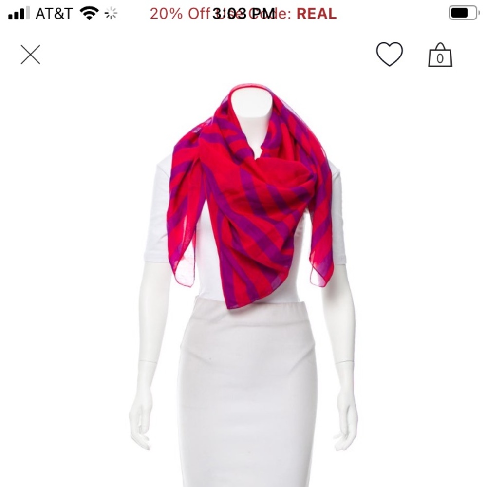 Jonathan Adler violet and magenta scarf